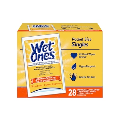 Antibacterial Hand Wipes, Citrus Scent Wet Wipes