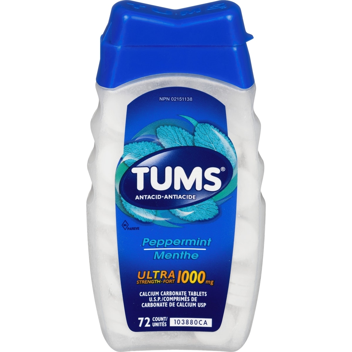 Tums Tums Ultra Peppermint 72 count 72 Count
