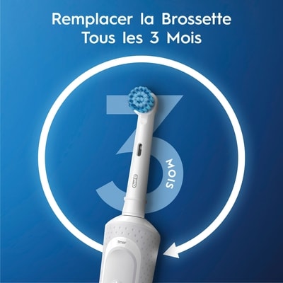 Brosse à dents électrique Oral-B Pro 300 Sensitive Clean Vitality avec (1) brossette, rechargeable, blanc 7