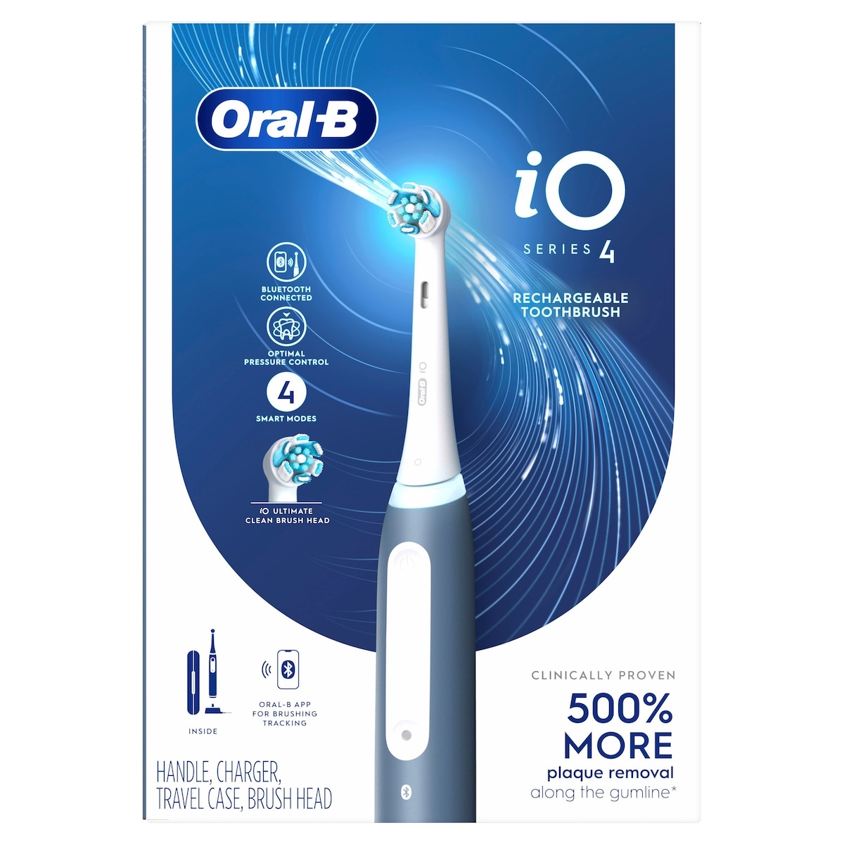 iO Series 4 Electric Toothbrush with (1) Brush Head, Rechargeable, Black