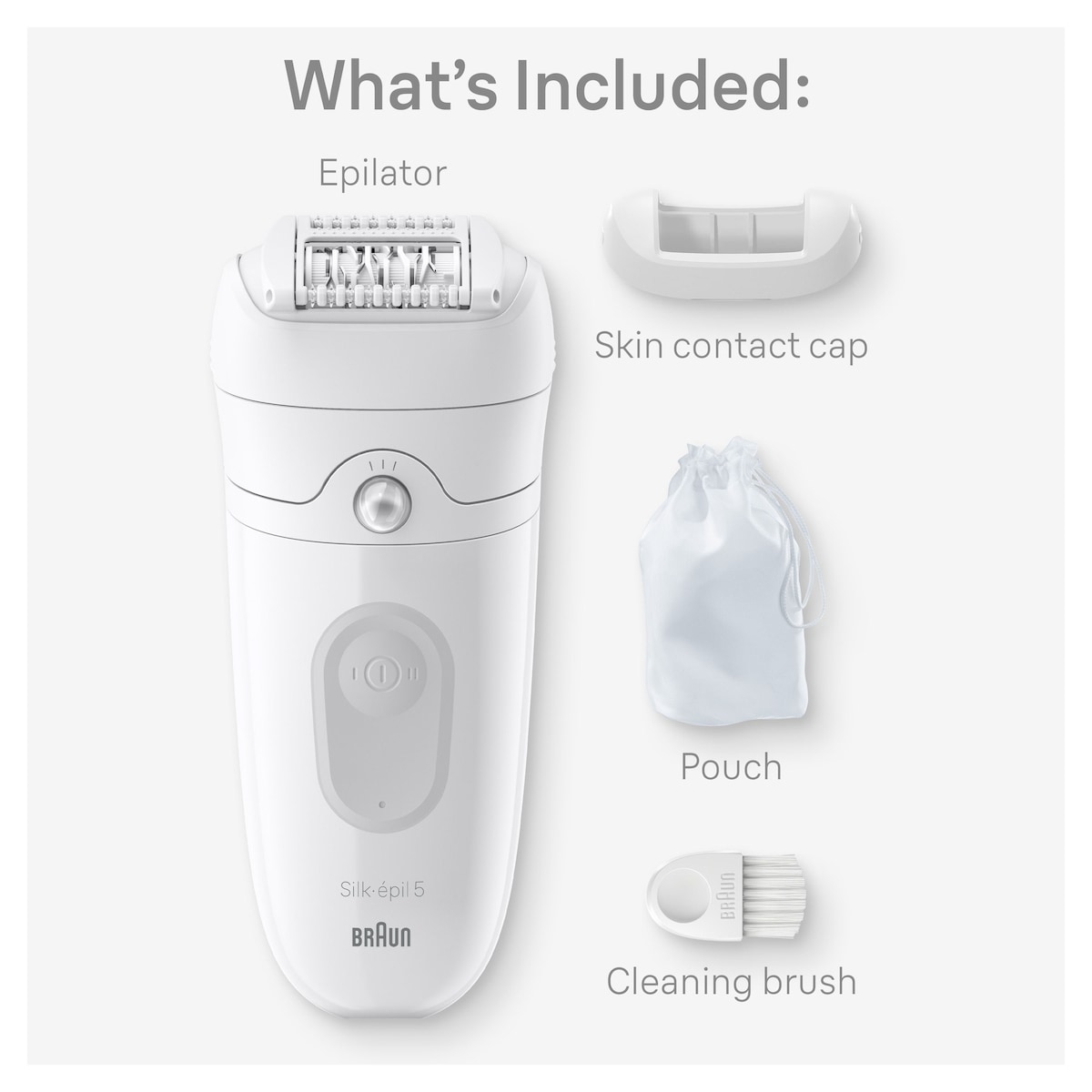 Braun Silk-épil 5 Epilator, Wet and Dry, Includes Skin Contact Cap