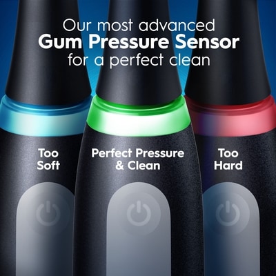 Rechargeable Electric Toothbrush, iO4 Clean & Gum, 4 Cleaning Modes, Visual Pressure to Protect Gums, 2 Brush Heads, Travel Case, White 4