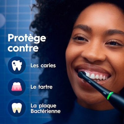 Brosse à dents électrique rechargeable, iO4 Propreté et gencives, 4 modes de nettoyage, détecteur de pression visuel pour protéger les gencives, 2 brossettes, étui de voyage, rose 6
