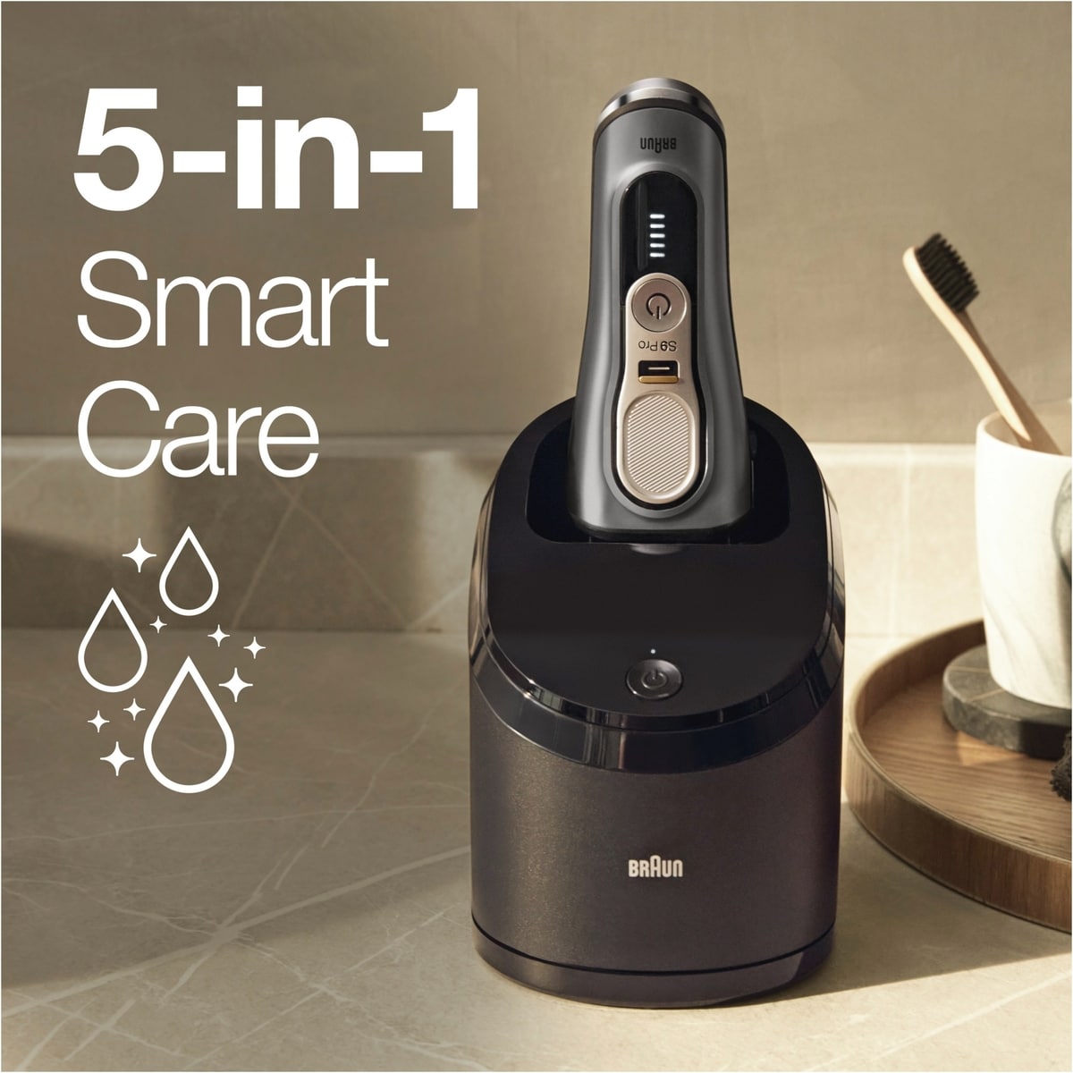 Rasoir électrique rechargeable Series 9 Pro 9465cc pour hommes, peau sèche et mouillée avec système Clean & Charge
