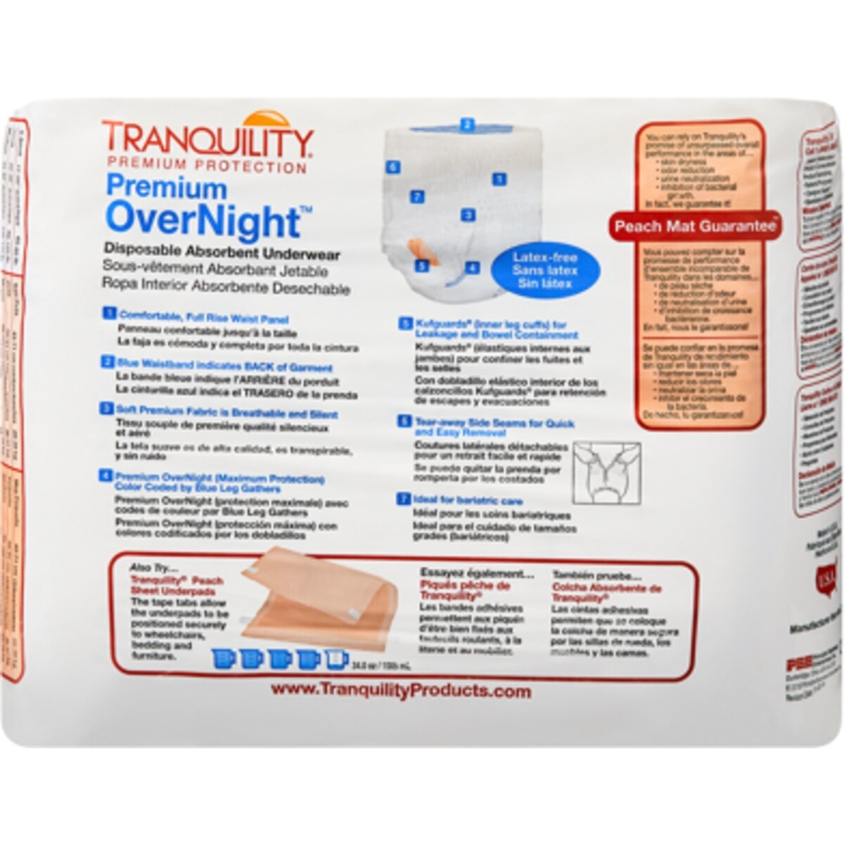 Sous-vêtements absorbants jetables Premium OverNight
