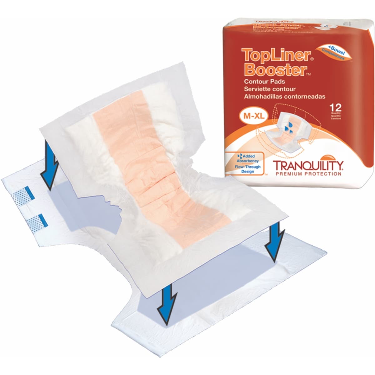 Serviettes de renfort profilées, TopLiner Tranquility,  21,5 x 13,5 po