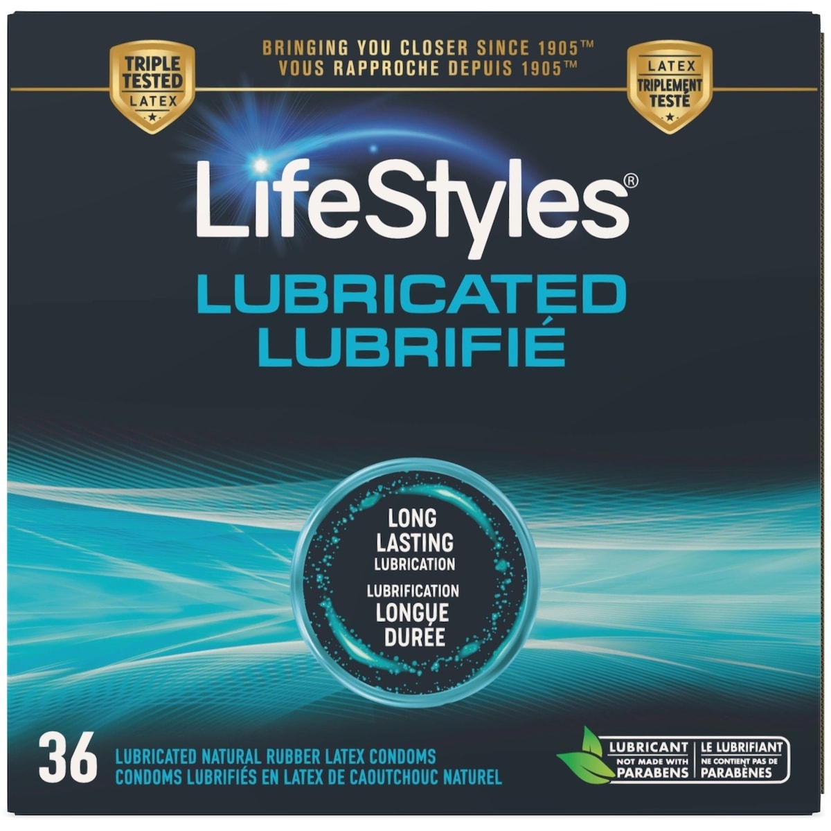 Lifestyles Lubricated 36 Premium Lubricated Latex Condoms 36 Count