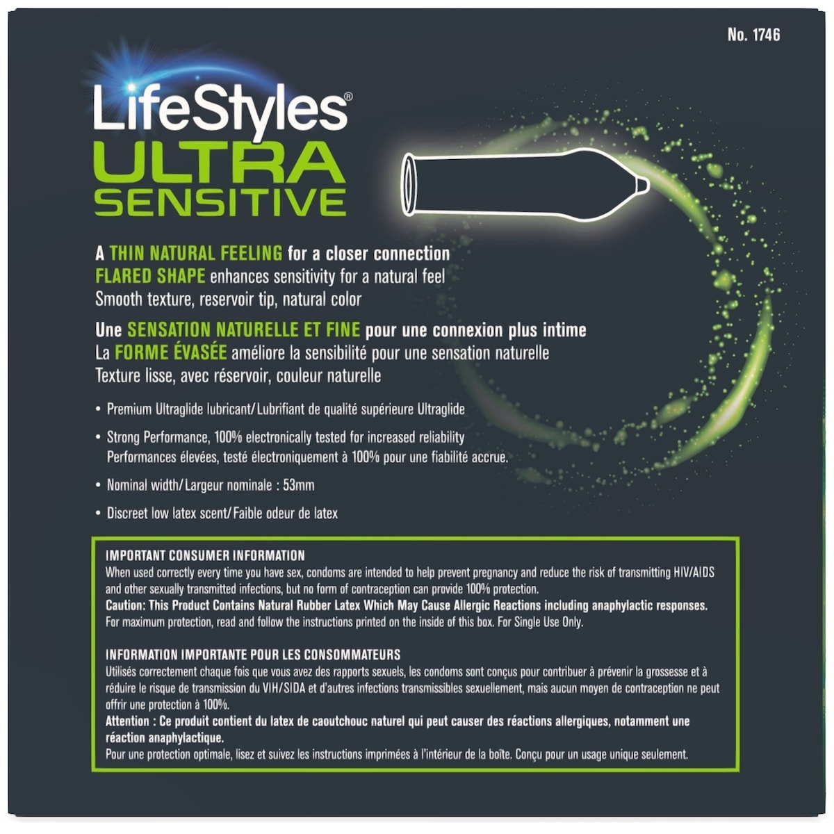 Ultra Sensibles Condoms Lubrifiés en Latex