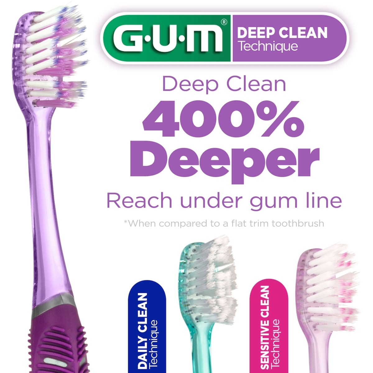 GUM Technique  Deep Clean Compacte, Souple