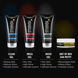 Hair Gel, Super Strong Hold, Studio INVISI Gel 5