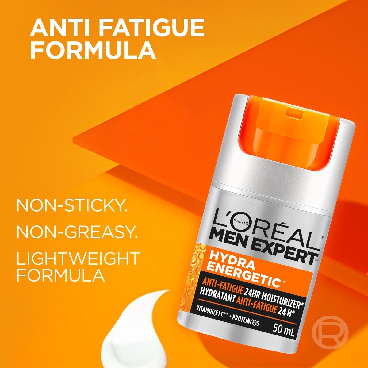 Crème hydratante avec Vitamine C + Guarana pour hommes Hydra Energetic 24H Anti-Fatigue