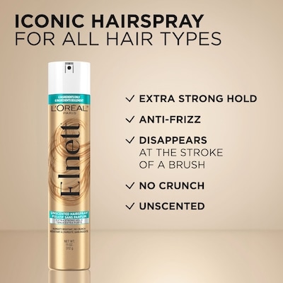 Extra Strong Hold Hairspray, Elnett Satin Unscented 3