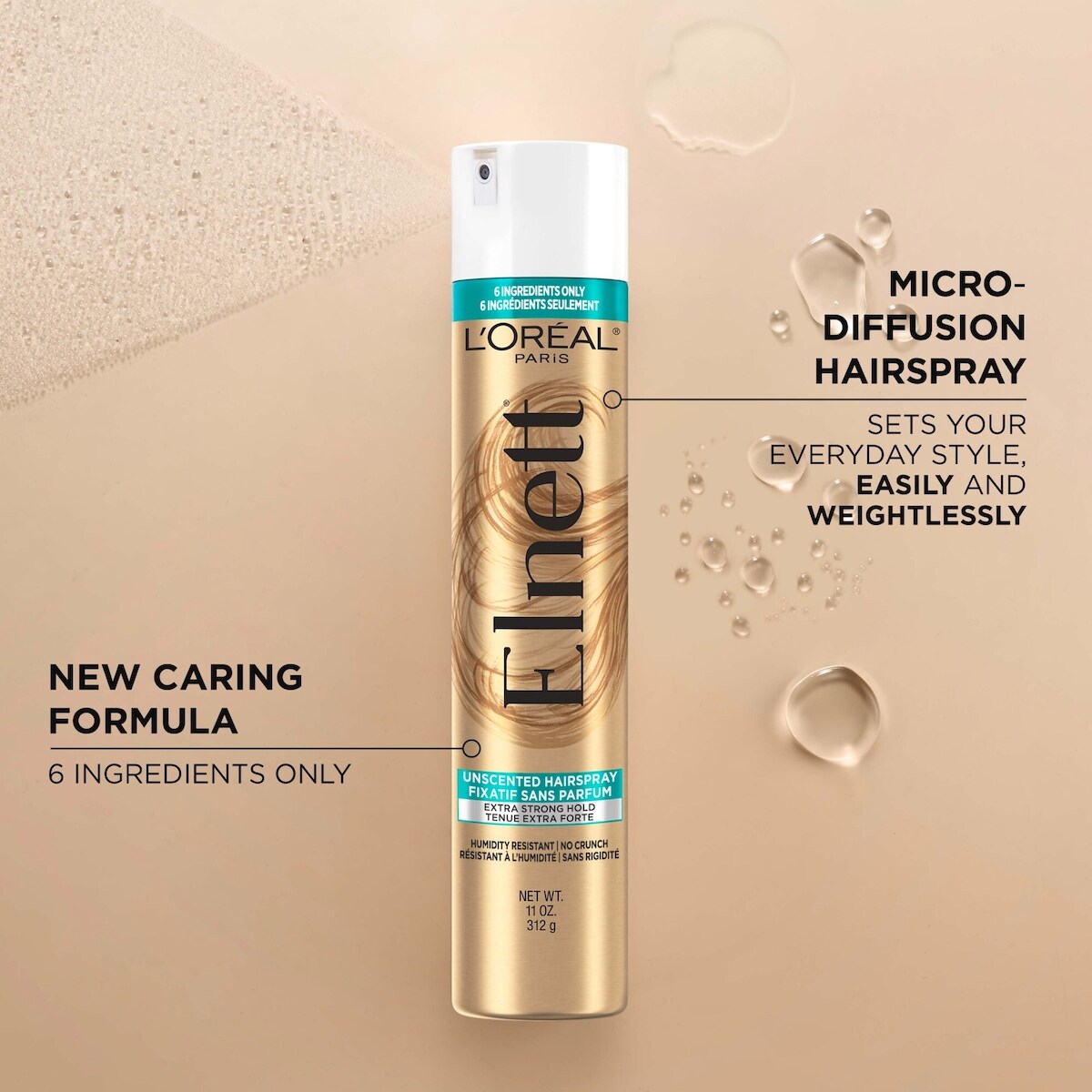 Fixatif à tenue extra-forte, Elnett Satin classique