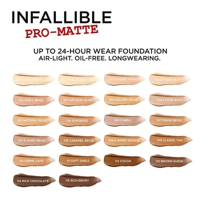 Pro-Matte Foundation, Oil-Free, Lightweight, Longwear Face Makeup Up to 24hr 4