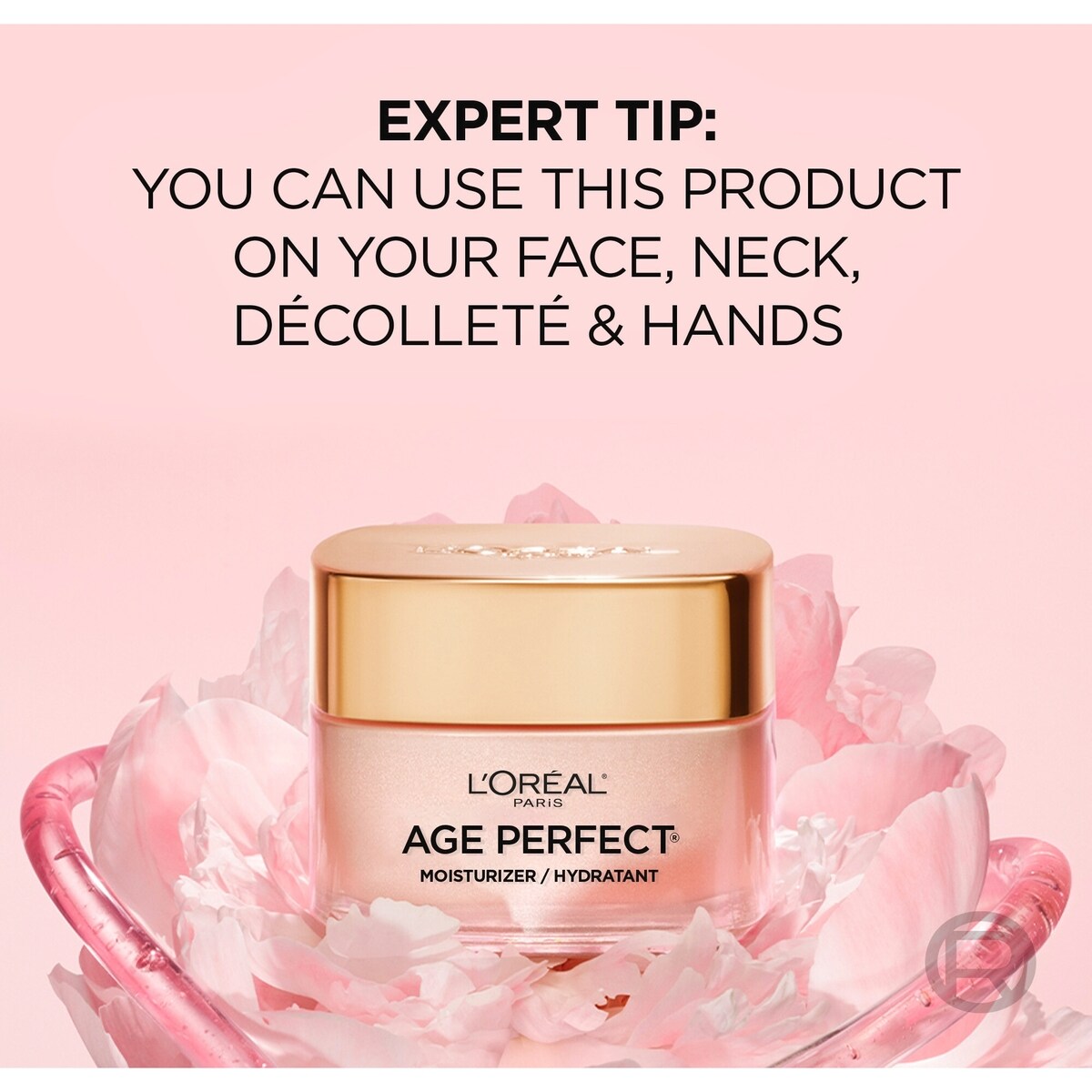 Age Perfect Rosy Tone Hydratant, avec LHA et extrait de pivoine impériale