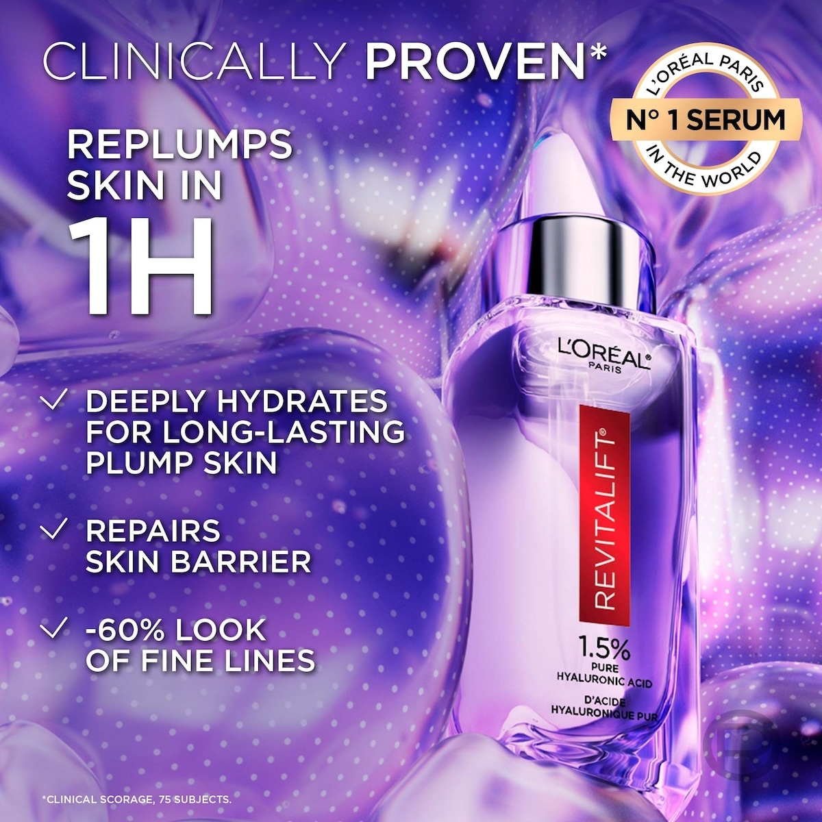 Sérum Repulpant Acide Hyaluronique 1,5%, Revitalift