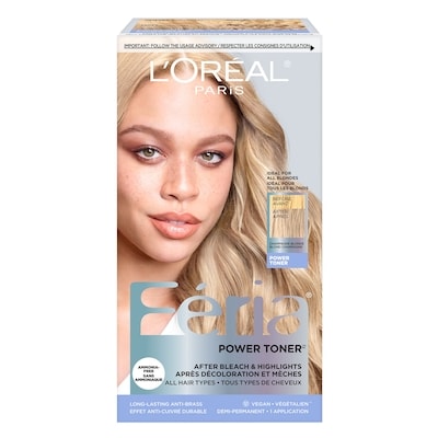 Power Hair Toner, Long Lasting Anti brass Toner for blonde hair, bleached hair, blonde highlights; - Reduce brassiness for all blonde hair types and textures