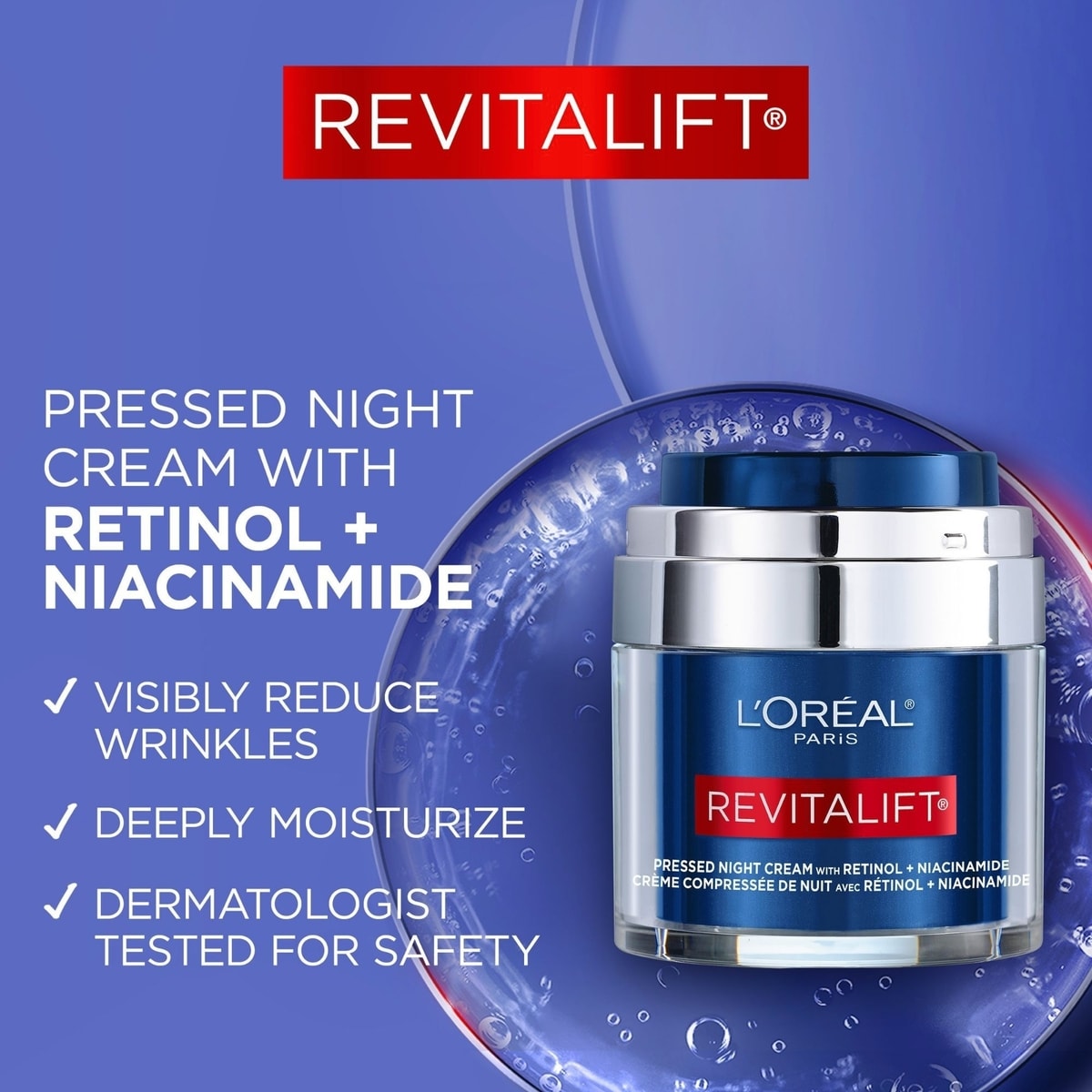 Night Moisturizer, Retinol Niacinamide Cream