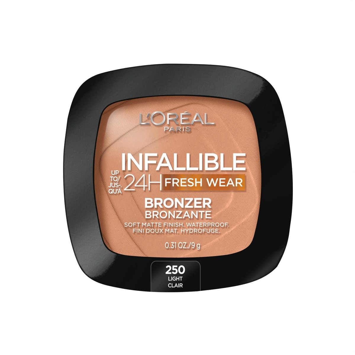 Infallible Up to 24H Fresh Wear Bronzer, Longwear Soft Matte Finish, Waterproof & Heatproof, 250 Light, 0.31 oz