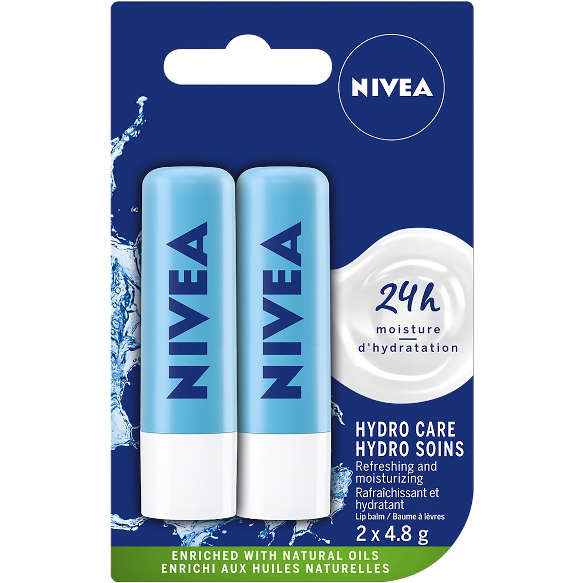 Nivea NIVEA Hydro Care Lip Balm (2x4.8g) 2 PK