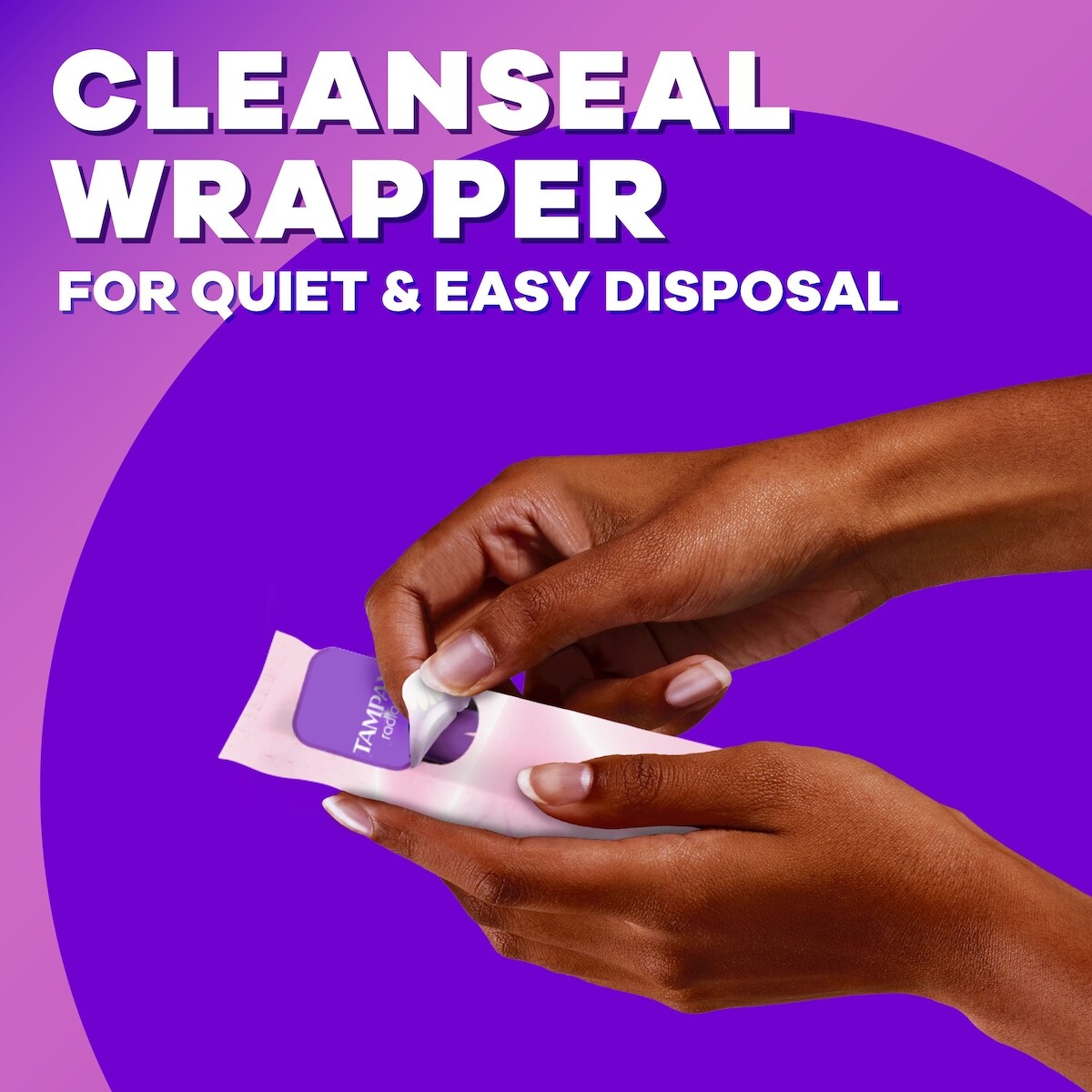 Tampons Tampax Radiant avec tresse anti-fuites LeakGuard, degré d’absorption super plus