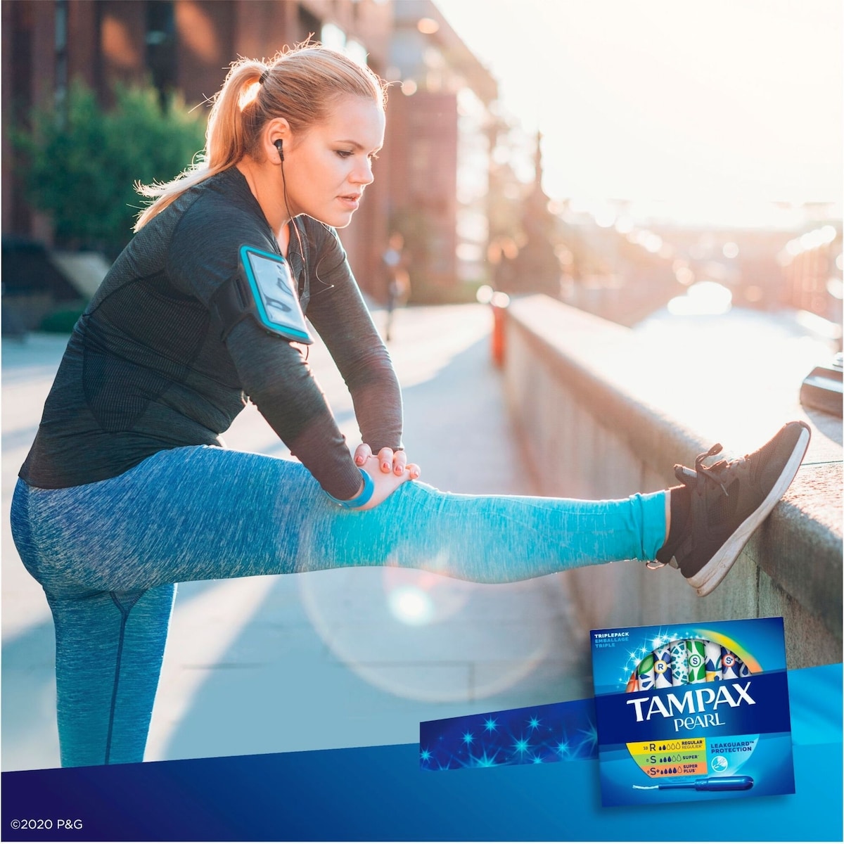 Tampons Tampax Pearl avec tresse anti-fuites LeakGuard, emballage triple, degré d’absorption régulier/super/super plus, non parfumés, 34 tampons