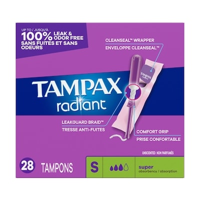 Radiant Tampons Super Absorbency, Unscented 2
