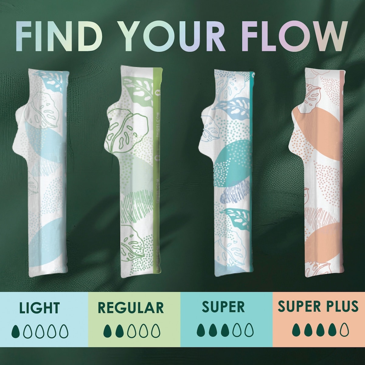 Organic Cotton Tampons Multipack -ight + Regular 30 Count