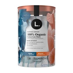 Tampons, Made with Organic Cotton, Super/Super Plus, Multipack Made Without Synthetic Pesticides or Fragrances, 26 CT 2
