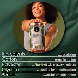 Tampons, Made with Organic Cotton, Regular/Super, Multipack Made Without Synthetic Pesticides or Fragrances, 18 CT 3
