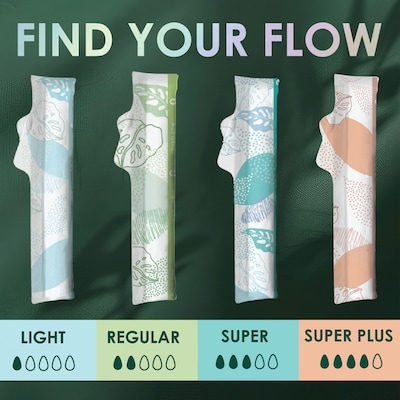 Tampons, Made with Organic Cotton, Regular/Super, Multipack Made Without Synthetic Pesticides or Fragrances, 18 CT 6