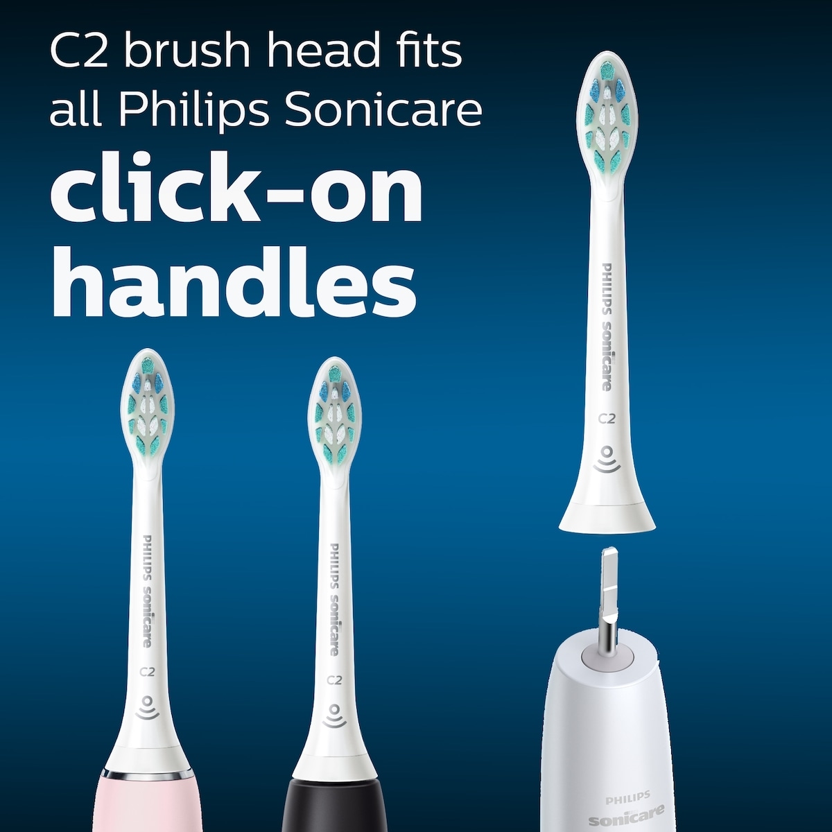 Têtes de brosse de rechange Philips Sonicare Optimal Plaque Control, blanc, emballage de 3, HX9023/92