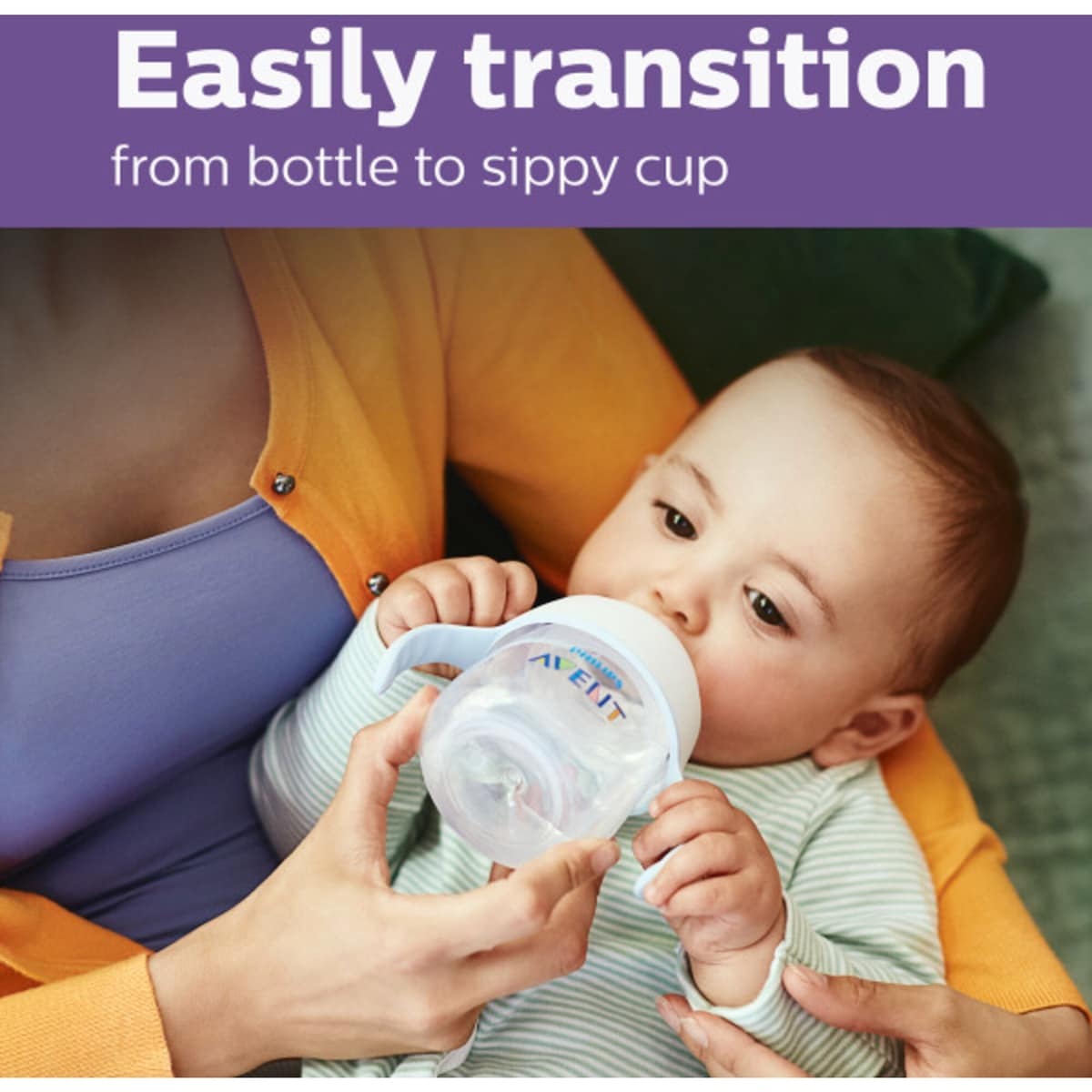Avent Natural Trainer Sippy Cup avec tétine Fast Flow et bec souple, transparent, 5oz, SCF263/01