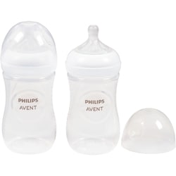 Natural Baby Bottle with Natural Response Nipple, Clear, 9oz, 1 pack, SCY903/01 1