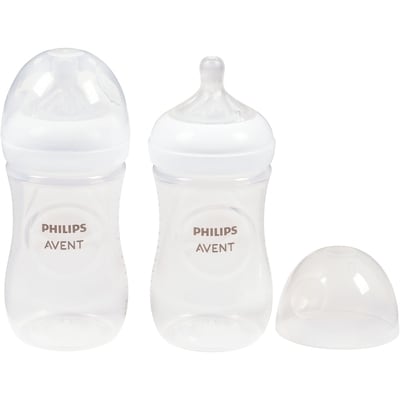 Natural Baby Bottle with Natural Response Nipple, Clear, 9oz, 1 pack, SCY903/01