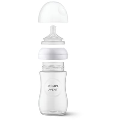 Natural Baby Bottle with Natural Response Nipple, Clear, 9oz, 1 pack, SCY903/01 2