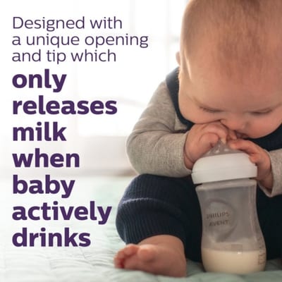Natural Baby Bottle with Natural Response Nipple, Clear, 9oz, 1 pack, SCY903/01 5