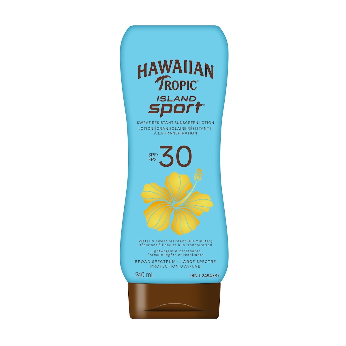 Lotion écran solaire Island Sport résistante à la transpiration, FPS 30