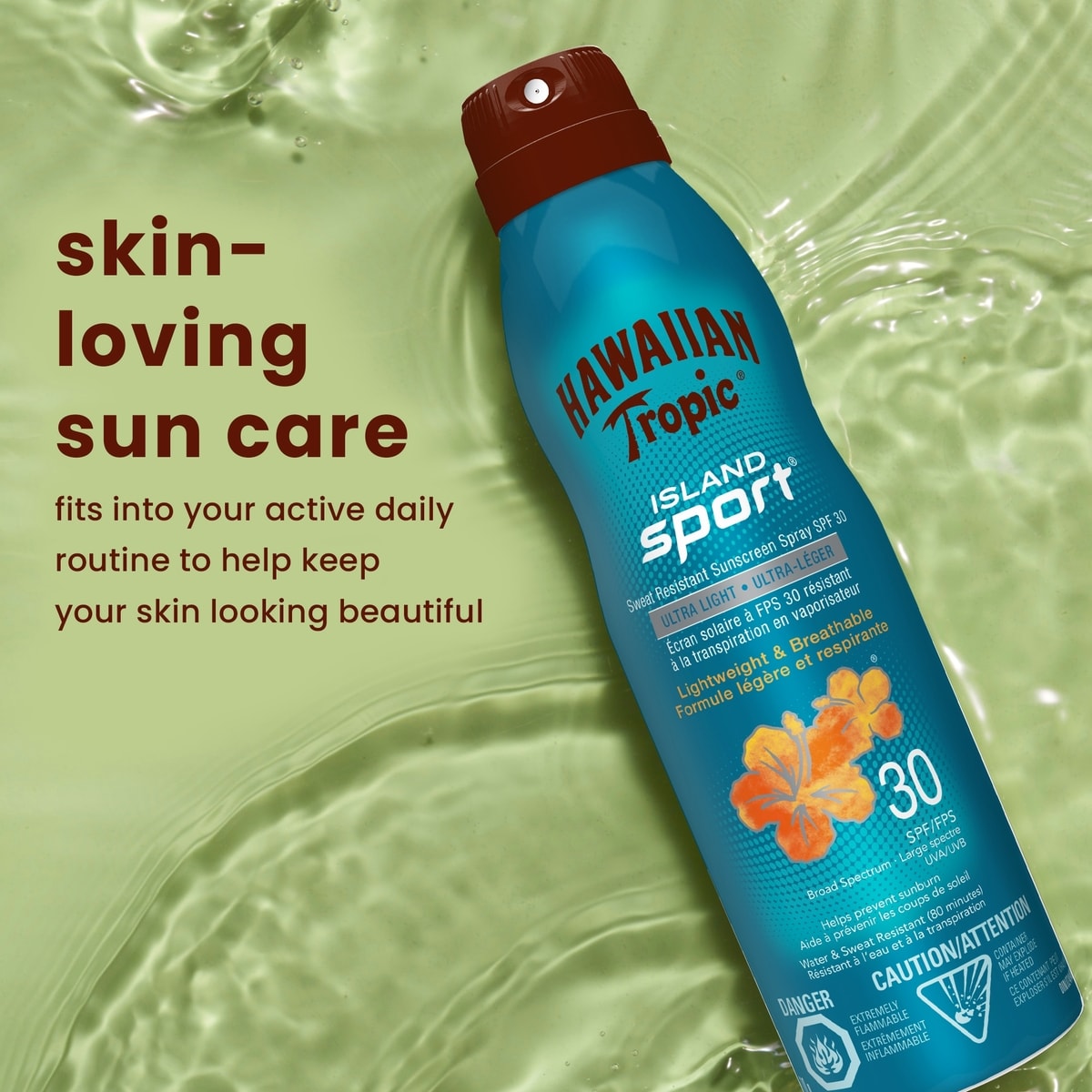 ISLAND SPORT® Sweat Resistant Sunscreen Spray, SPF 50