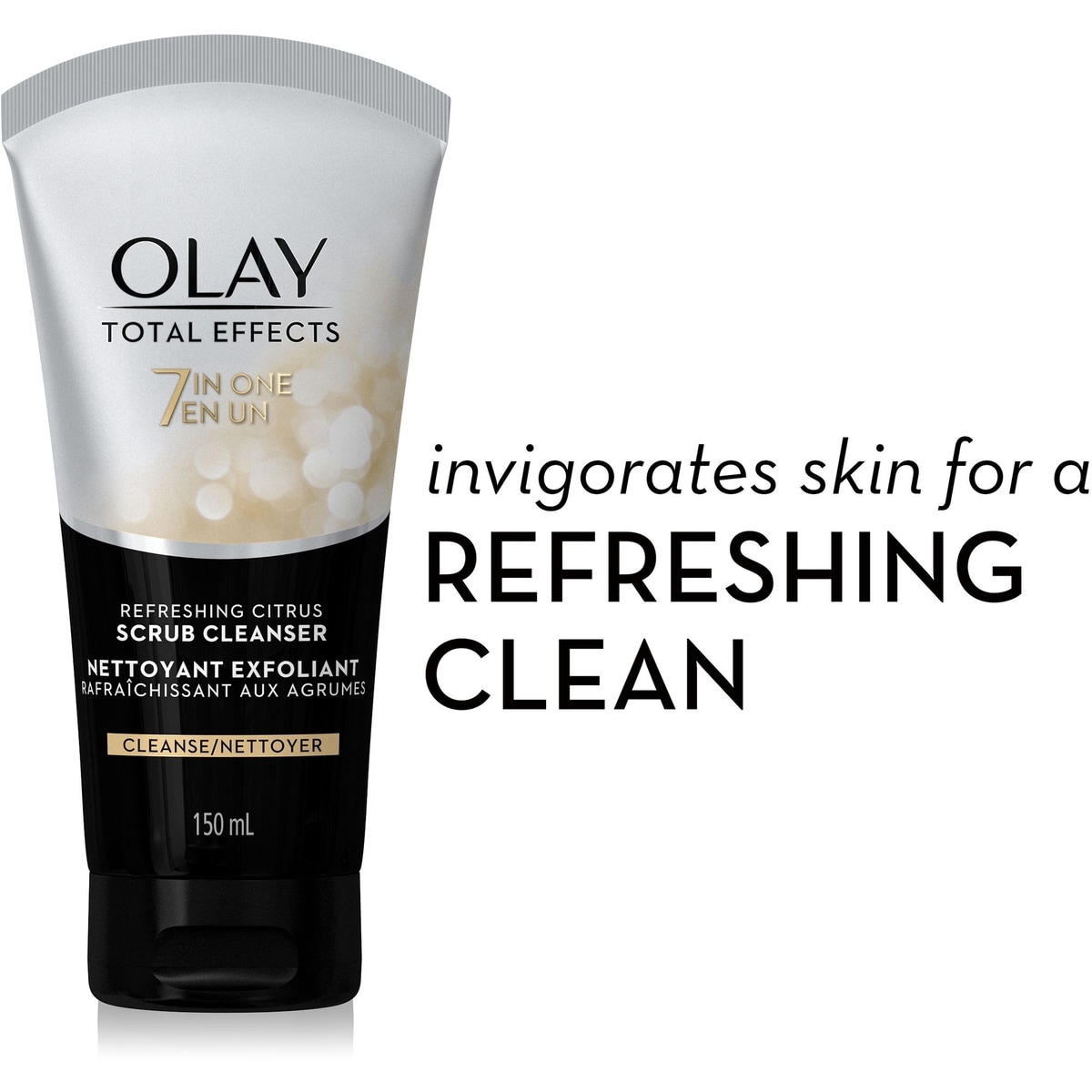 Nettoyant exfoliant pour le visage rafraîchissant aux agrumes Total Effects