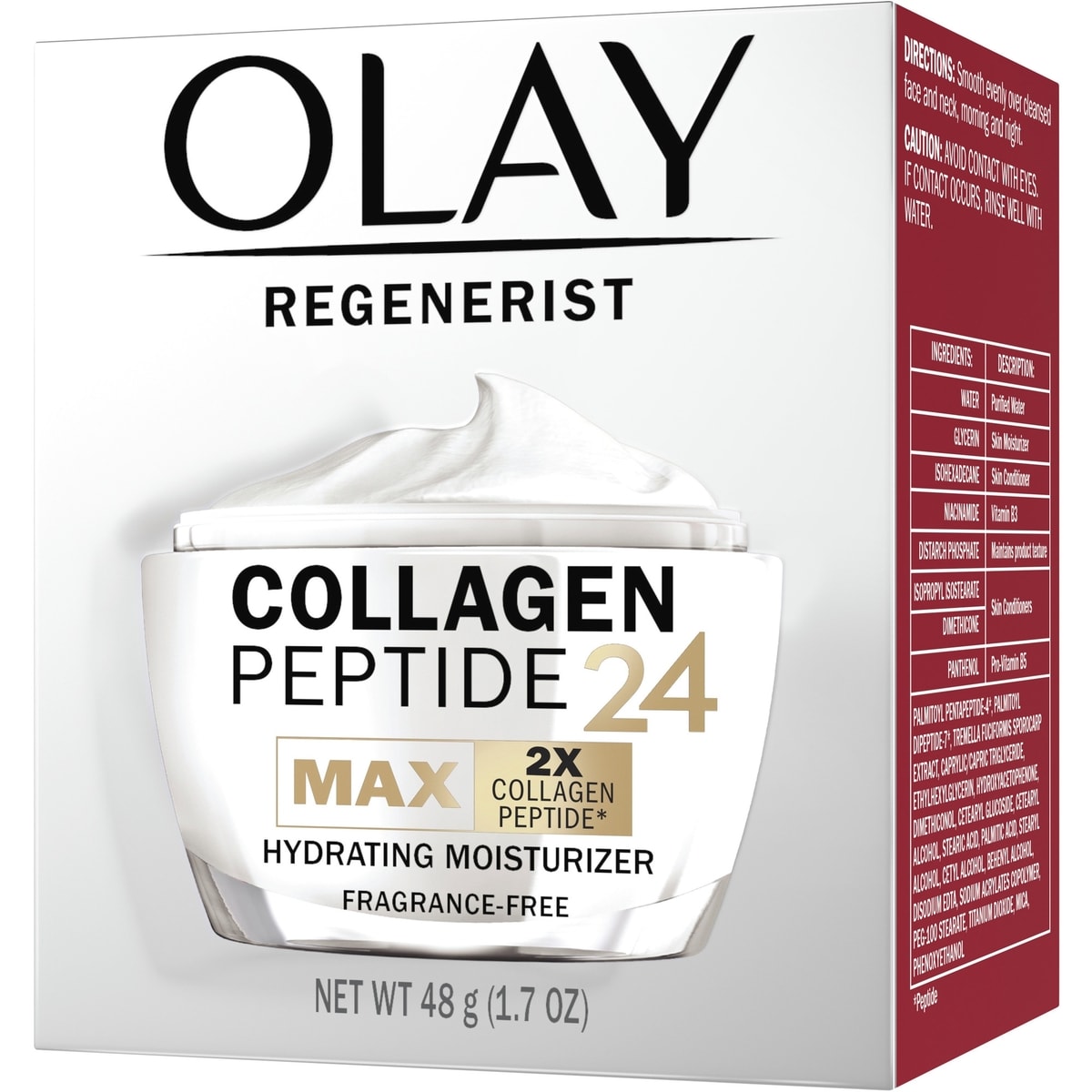 Hydratant pour le visage Olay Regenerist Peptide de collagène 24 MAX, non parfumé