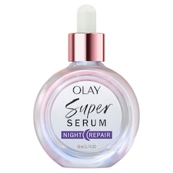 Super Serum Night Repair 5-in-1 Lightweight Skin Cell Renewing Face Serum Wrinkle Correcting Skin Care Treatment with Salicylic Acid, Niacinamide, Lactic Acid, Glycerin, Pep 1