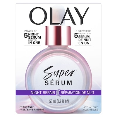 Super Serum Night Repair 5-in-1 Lightweight Skin Cell Renewing Face Serum Wrinkle Correcting Skin Care Treatment with Salicylic Acid, Niacinamide, Lactic Acid, Glycerin, Pep 2