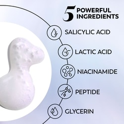 Super Serum Night Repair 5-in-1 Lightweight Skin Cell Renewing Face Serum Wrinkle Correcting Skin Care Treatment with Salicylic Acid, Niacinamide, Lactic Acid, Glycerin, Pep 5