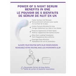 Super Serum Night Repair 5-in-1 Lightweight Skin Cell Renewing Face Serum Wrinkle Correcting Skin Care Treatment with Salicylic Acid, Niacinamide, Lactic Acid, Glycerin, Pep 7