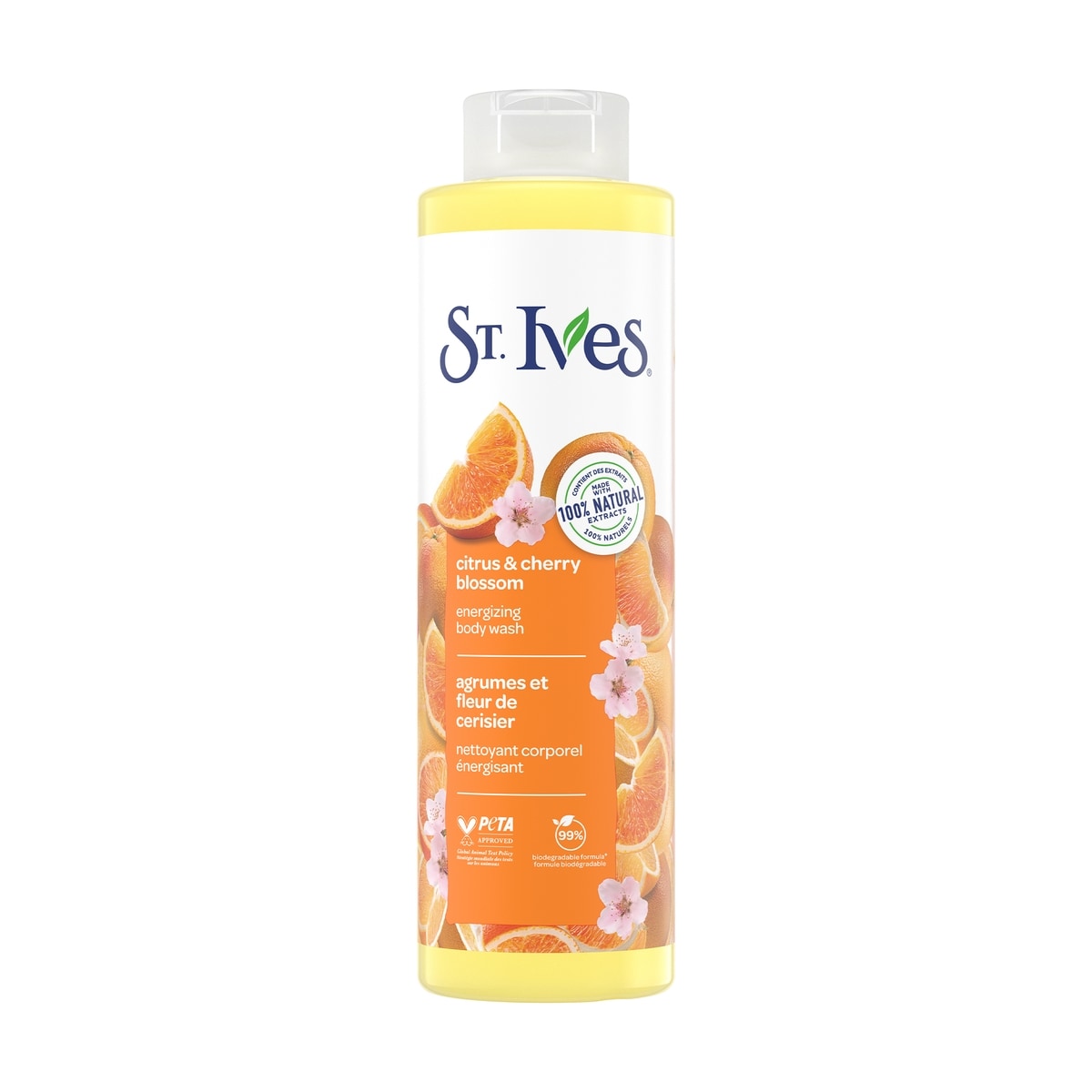 St. Ives Energizing Body Wash for Women, Citrus & Cherry Blossom 650mL