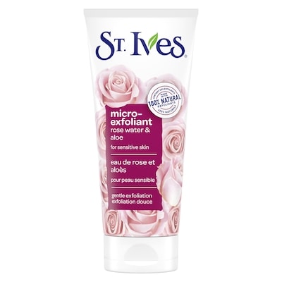Désincrustant visage pour une peau douce Eau de rose & Aloès avec désincrustants naturels à 100 %