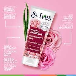 Désincrustant visage pour une peau douce Eau de rose & Aloès avec désincrustants naturels à 100 % 2