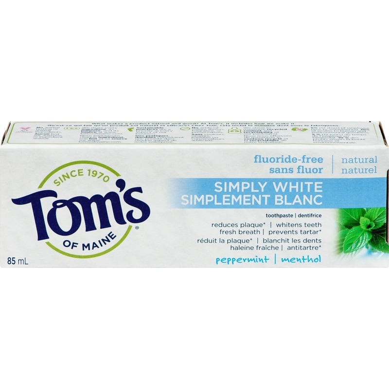 Simply White Peppermint Natural Fluoride-Free Toothpaste 85ML