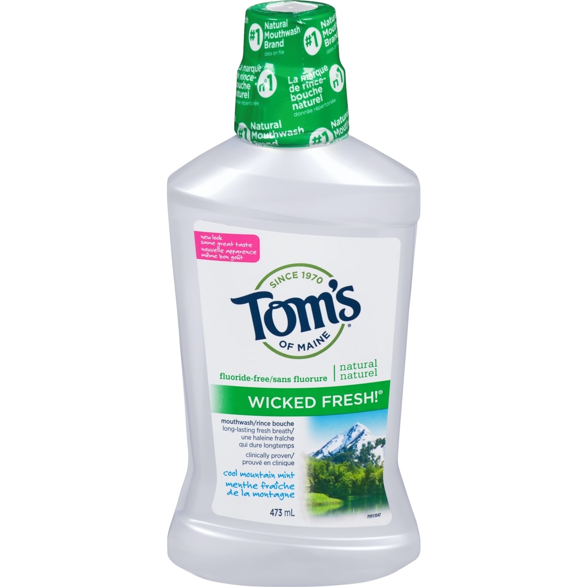 Tom's of Maine Wicked Fresh Cool Mountain Mint Fluoride Free Mouthwash 473ML